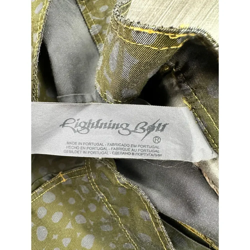 Lightning Bolt Circle Board Shorts Olive/Gray — Size 30